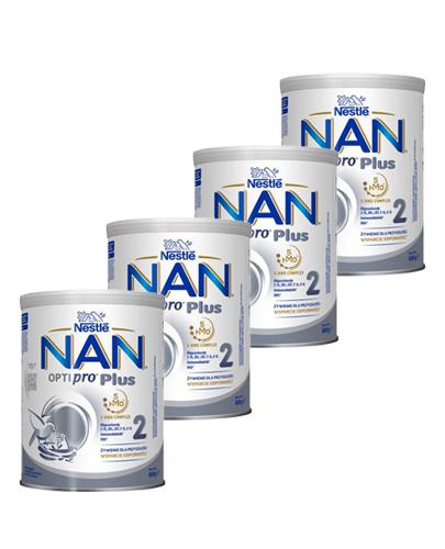 Nestle NAN OPTIPRO Plus 2 5HM-O Mleko następne dla niemowląt powyżej 6 miesiąca, 4 x 800 g (puszka)